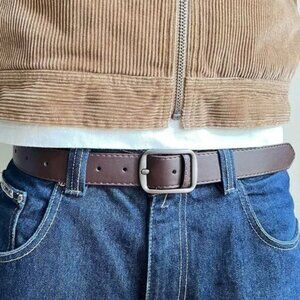 vintage brown american western simple design belt